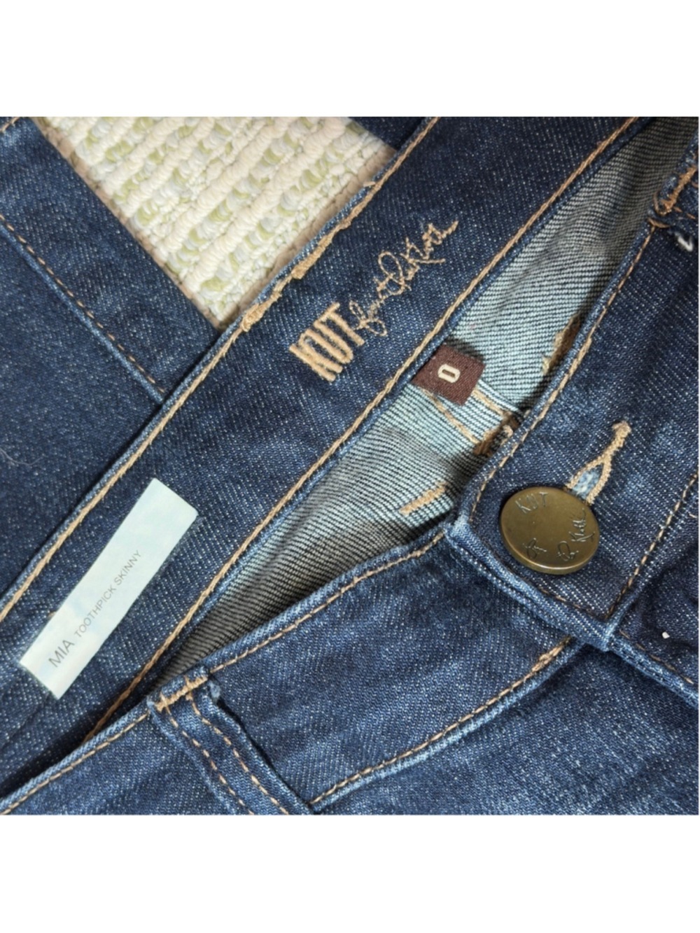 Womens sz 0 Mia Toothpick Skinny Jeans Kut from the Kloth medium/dark Blue Wash - Picture 7 of 9